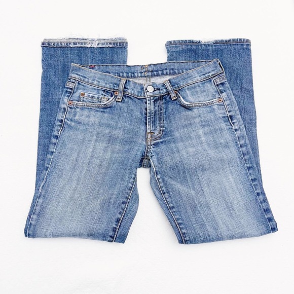 7 For All Mankind Bootcut Denim Jeans Medium Wash SZ27 - Picture 6 of 8